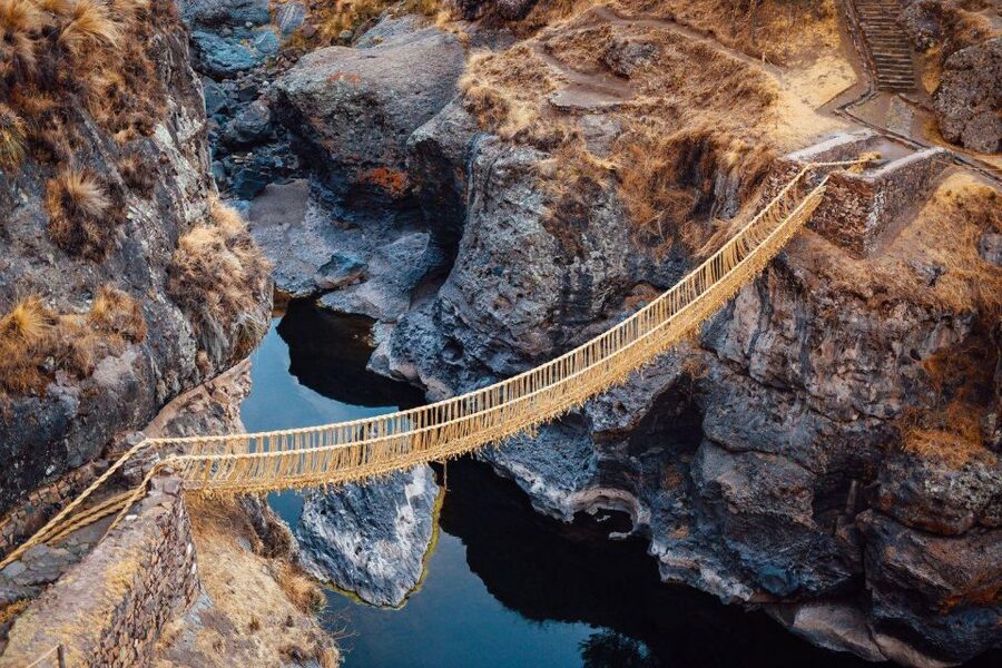 1 day excursion to Qeswachaka bridge and the 4 lagoons - Meeting the Qeswachaka bridge at Quehue