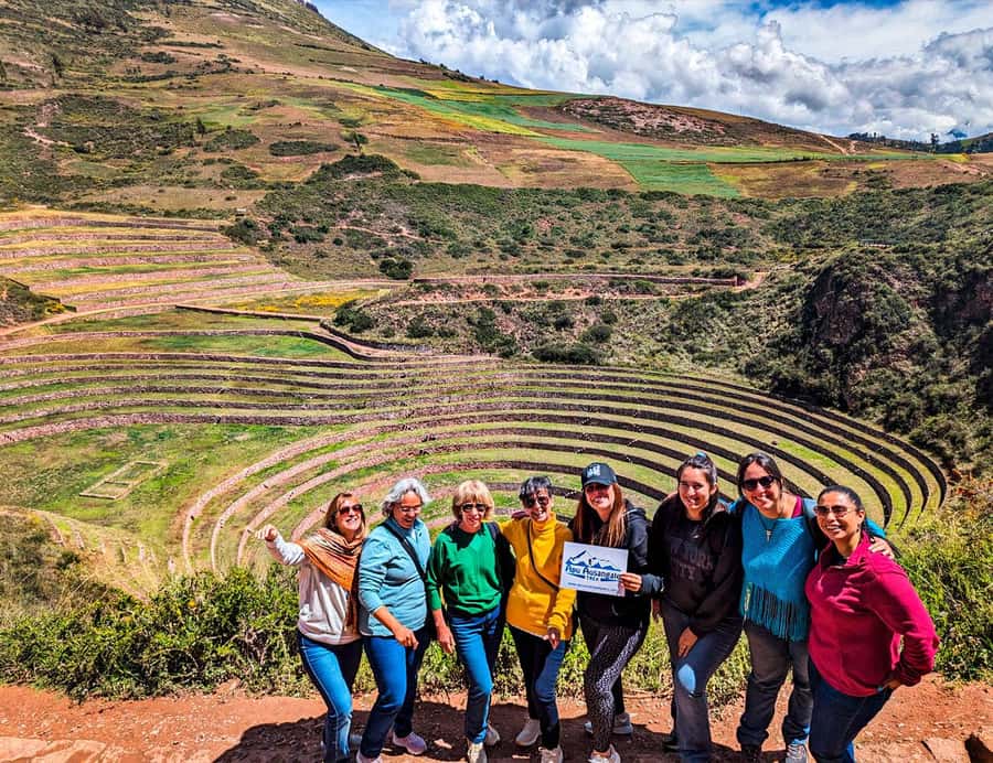 Cusco:Chinchero,Moray & Salt Mines drop-off in Ollantaytambo - Maras Salt Mines: a working Andean tradition