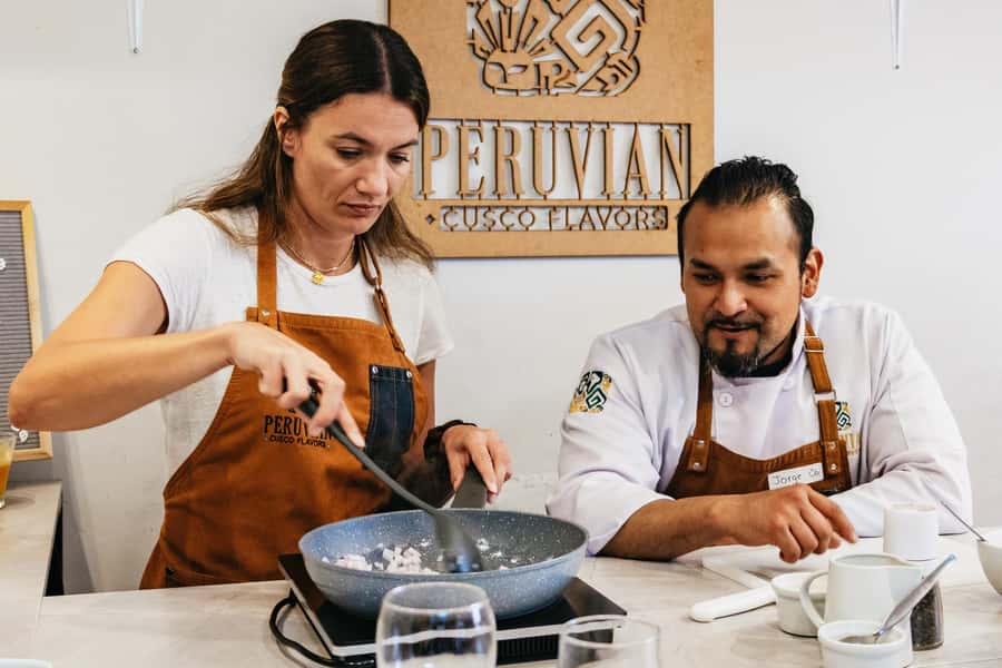 Cusco: Peruvian Cooking Class, Cocktails & Local Market Tour - Making ceviche, causa limeña, and quinoa tamales
