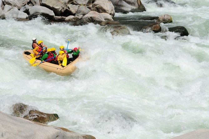 Cusco Rafting and Zipline Adventure - Getting fitted out beside the Vilcanota River
