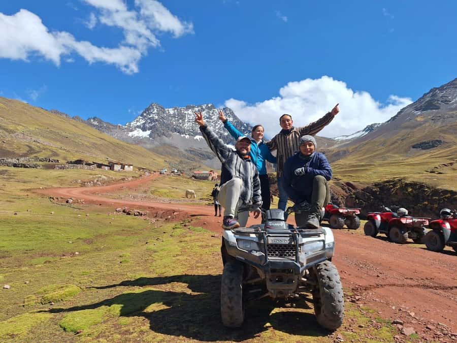Cusco: Rainbow Mountain In Quad Bikes /walk 5 minutes/+meals - The ATV return and lunch in Cusipata