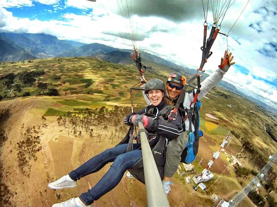 Cusco: Tandem Paragliding in The Sacred Valley of The Incas - Safety briefing, harness, and takeoff