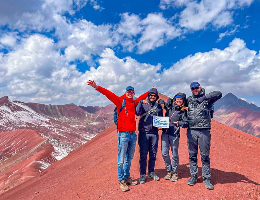 From Cusco: Full Day Rainbow Mountain + Red Valley | PRIVATE - Reaching Vinicunca at 5,030 meters