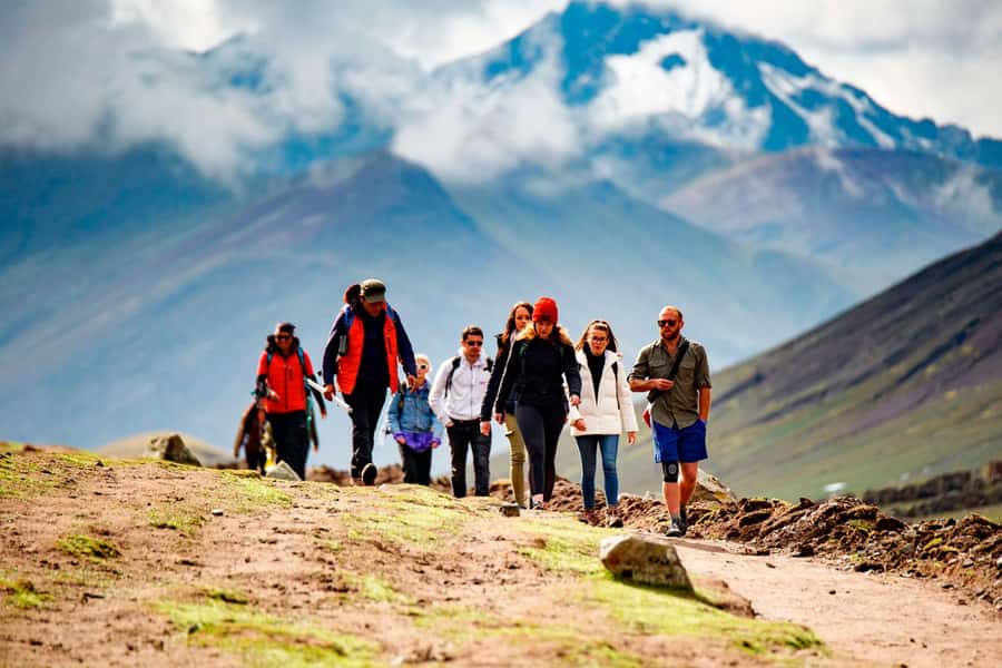 From Cusco: Guided Trip to Rainbow Mountain (6:30am option) - The Chillihuani trail and the long climb