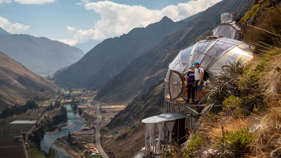 From Cusco: Via Ferrata & Zip Line with lunch - Getting ready at the Pachar base