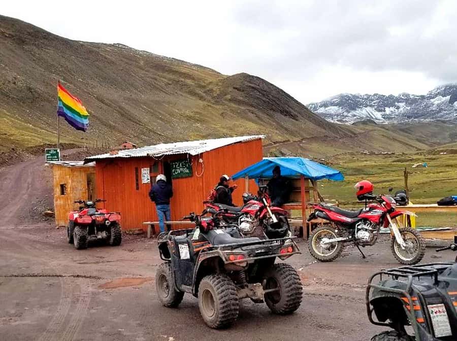 Rainbow Mountain on ATV - Forty minutes at 5,200 meters