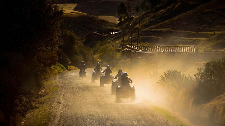 Sacred Valley: Huaypoo Lagoon and Maras by Quad Bike - ATV - Seeing the Maras salt terraces from the viewpoint