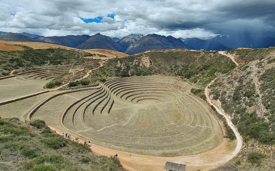 Sacred Valley Tour 1 Day - Maras Salt Mines: bright pools on the mountainside