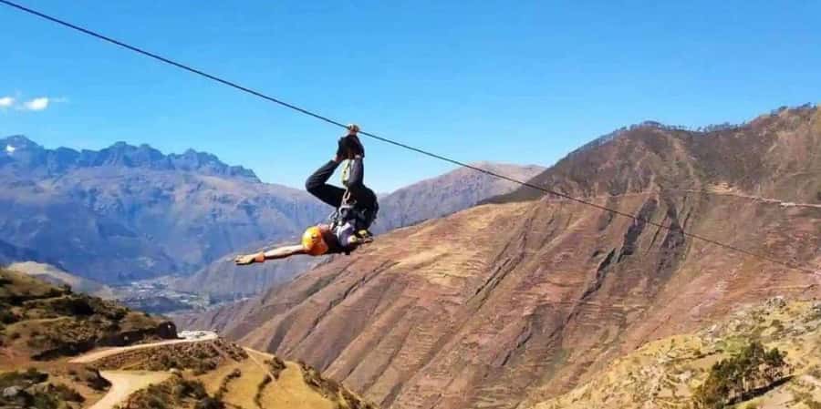 Zipline over the Sacred Valley Trip - Getting ready at Raqchi